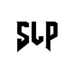 SLP letter logo design for technology company. SLP logo design black and white color combination. SLP logo, SLP vector, SLP design, SLP icon, SLP alphabet. SLP typography logo design.