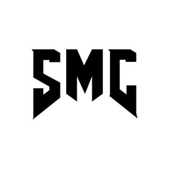 SMC letter logo design for technology company. SMC logo design black and white color combination. SMC logo, SMC vector, SMC design, SMC icon, SMC alphabet. SMC typography logo design.