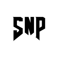 SNP letter logo design for technology company. SNP logo design black and white color combination. SNP logo, SNP vector, SNP design, SNP icon, SNP alphabet. SNP typography logo design.