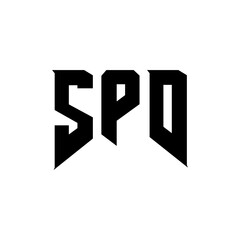 SPD letter logo design for technology company. SPD logo design black and white color combination. SPD logo, SPD vector, SPD design, SPD icon, SPD alphabet. SPD typography logo design.