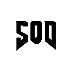 SQD letter logo design for technology company. SQD logo design black and white color combination. SQD logo, SQD vector, SQD design, SQD icon, SQD alphabet. SQD typography logo design.