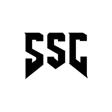 SSC letter logo design for technology company. SSC logo design black and white color combination. SSC logo, SSC vector, SSC design, SSC icon, SSC alphabet. SSC typography logo design.