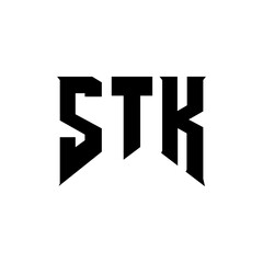 STK letter logo design for technology company. STK logo design black and white color combination. STK logo, STK vector, STK design, STK icon, STK alphabet. STK typography logo design.