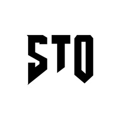 STO letter logo design for technology company. STO logo design black and white color combination. STO logo, STO vector, STO design, STO icon, STO alphabet. STO typography logo design.