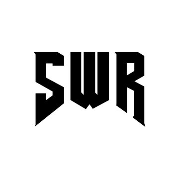 SWR letter logo design for technology company. SWR logo design black and white color combination. SWR logo, SWR vector, SWR design, SWR icon, SWR alphabet. SWR typography logo design.