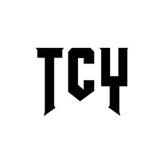 TCY letter logo design for technology company. TCY logo design black and white color combination. TCY logo, TCY vector, TCY design, TCY icon, TCY alphabet. TCY typography logo design.