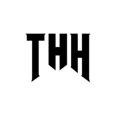 THH letter logo design for technology company. THH logo design black and white color combination. THH logo, THH vector, THH design, THH icon, THH alphabet. THH typography logo design.