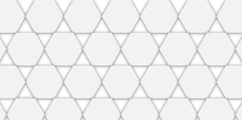 White Hexagonal Background. Futuristic abstract honeycomb mosaic white background. modern futuristic wallpaper. modern geometric pattern for sleek and elegant interior design
