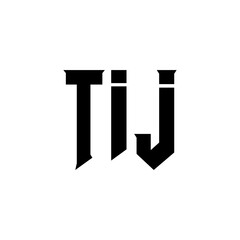 TIJ letter logo design for technology company. TIJ logo design black and white color combination. TIJ logo, TIJ vector, TIJ design, TIJ icon, TIJ alphabet. TIJ typography logo design.