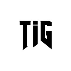 TIG letter logo design for technology company. TIG logo design black and white color combination. TIG logo, TIG vector, TIG design, TIG icon, TIG alphabet. TIG typography logo design.