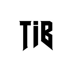 TIB letter logo design for technology company. TIB logo design black and white color combination. TIB logo, TIB vector, TIB design, TIB icon, TIB alphabet. TIB typography logo design.