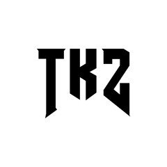 TKZ letter logo design for technology company. TKZ logo design black and white color combination. TKZ logo, TKZ vector, TKZ design, TKZ icon, TKZ alphabet. TKZ typography logo design.