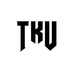 TKU letter logo design for technology company. TKU logo design black and white color combination. TKU logo, TKU vector, TKU design, TKU icon, TKU alphabet. TKU typography logo design.