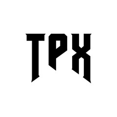 TPX letter logo design for technology company. TPX logo design black and white color combination. TPX logo, TPX vector, TPX design, TPX icon, TPX alphabet. TPX typography logo design.