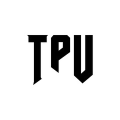 TPU letter logo design for technology company. TPU logo design black and white color combination. TPU logo, TPU vector, TPU design, TPU icon, TPU alphabet. TPU typography logo design.