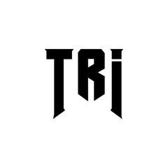 TRI letter logo design for technology company. TRI logo design black and white color combination. TRI logo, TRI vector, TRI design, TRI icon, TRI alphabet. TRI typography logo design.