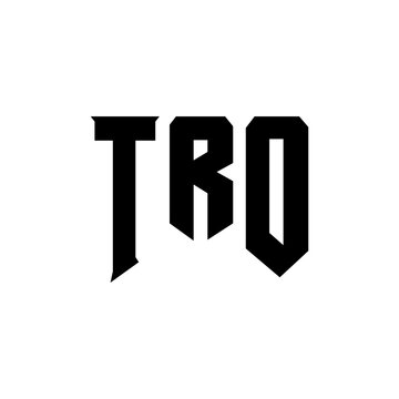 TRO letter logo design for technology company. TRO logo design black and white color combination. TRO logo, TRO vector, TRO design, TRO icon, TRO alphabet. TRO typography logo design.