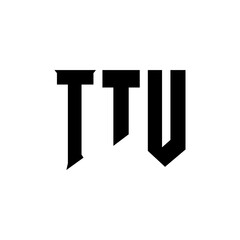 TTU letter logo design for technology company. TTU logo design black and white color combination. TTU logo, TTU vector, TTU design, TTU icon, TTU alphabet. TTU typography logo design.