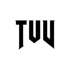 TUV letter logo design for technology company. TUV logo design black and white color combination. TUV logo, TUV vector, TUV design, TUV icon, TUV alphabet. TUV typography logo design.