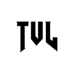 TVL letter logo design for technology company. TVL logo design black and white color combination. TVL logo, TVL vector, TVL design, TVL icon, TVL alphabet. TVL typography logo design.