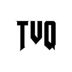 TVQ letter logo design for technology company. TVQ logo design black and white color combination. TVQ logo, TVQ vector, TVQ design, TVQ icon, TVQ alphabet. TVQ typography logo design.