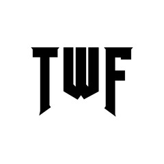 TWF letter logo design for technology company. TWF logo design black and white color combination. TWF logo, TWF vector, TWF design, TWF icon, TWF alphabet. TWF typography logo design.