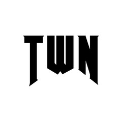 TWN letter logo design for technology company. TWN logo design black and white color combination. TWN logo, TWN vector, TWN design, TWN icon, TWN alphabet. TWN typography logo design.