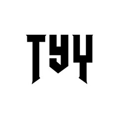 TYY letter logo design for technology company. TYY logo design black and white color combination. TYY logo, TYY vector, TYY design, TYY icon, TYY alphabet. TYY typography logo design.