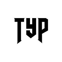 TYP letter logo design for technology company. TYP logo design black and white color combination. TYP logo, TYP vector, TYP design, TYP icon, TYP alphabet. TYP typography logo design.