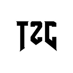 TZC letter logo design for technology company. TZC logo design black and white color combination. TZC logo, TZC vector, TZC design, TZC icon, TZC alphabet. TZC typography logo design.