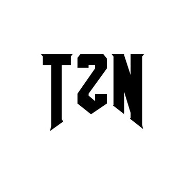 TZN letter logo design for technology company. TZN logo design black and white color combination. TZN logo, TZN vector, TZN design, TZN icon, TZN alphabet. TZN typography logo design.