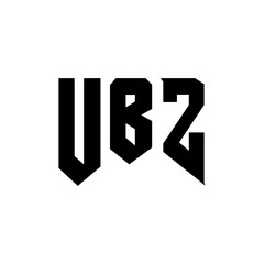 UBZ letter logo design for technology company. UBZ logo design black and white color combination. UBZ logo, UBZ vector, UBZ design, UBZ icon, UBZ alphabet. UBZ typography logo design.