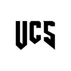 UCS letter logo design for technology company. UCS logo design black and white color combination. UCS logo, UCS vector, UCS design, UCS icon, UCS alphabet. UCS typography logo design.
