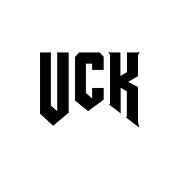 UCK letter logo design for technology company. UCK logo design black and white color combination. UCK logo, UCK vector, UCK design, UCK icon, UCK alphabet. UCK typography logo design.