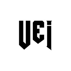 UEI letter logo design for technology company. UEI logo design black and white color combination. UEI logo, UEI vector, UEI design, UEI icon, UEI alphabet. UEI typography logo design.