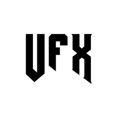 UFX letter logo design for technology company. UFX logo design black and white color combination. UFX logo, UFX vector, UFX design, UFX icon, UFX alphabet. UFX typography logo design.