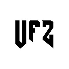 UFZ letter logo design for technology company. UFZ logo design black and white color combination. UFZ logo, UFZ vector, UFZ design, UFZ icon, UFZ alphabet. UFZ typography logo design.