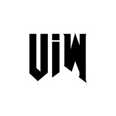 UIW letter logo design for technology company. UIW logo design black and white color combination. UIW logo, UIW vector, UIW design, UIW icon, UIW alphabet. UIW typography logo design.
