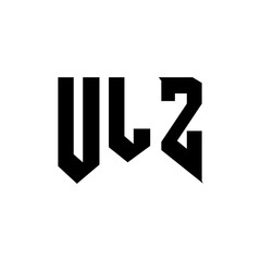 ULZ letter logo design for technology company. ULZ logo design black and white color combination. ULZ logo, ULZ vector, ULZ design, ULZ icon, ULZ alphabet. ULZ typography logo design.