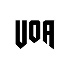 UOA letter logo design for technology company. UOA logo design black and white color combination. UOA logo, UOA vector, UOA design, UOA icon, UOA alphabet. UOA typography logo design.