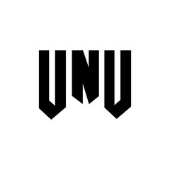 UNU letter logo design for technology company. UNU logo design black and white color combination. UNU logo, UNU vector, UNU design, UNU icon, UNU alphabet. UNU typography logo design.