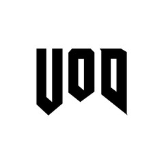 UOD letter logo design for technology company. UOD logo design black and white color combination. UOD logo, UOD vector, UOD design, UOD icon, UOD alphabet. UOD typography logo design.