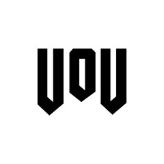 UOU letter logo design for technology company. UOU logo design black and white color combination. UOU logo, UOU vector, UOU design, UOU icon, UOU alphabet. UOU typography logo design.