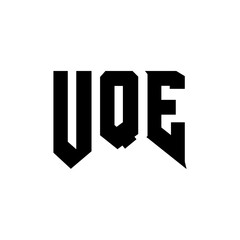 UQE letter logo design for technology company. UQE logo design black and white color combination. UQE logo, UQE vector, UQE design, UQE icon, UQE alphabet. UQE typography logo design.