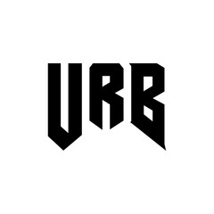 URB letter logo design for technology company. URB logo design black and white color combination. URB logo, URB vector, URB design, URB icon, URB alphabet. URB typography logo design.