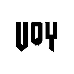 UQY letter logo design for technology company. UQY logo design black and white color combination. UQY logo, UQY vector, UQY design, UQY icon, UQY alphabet. UQY typography logo design.