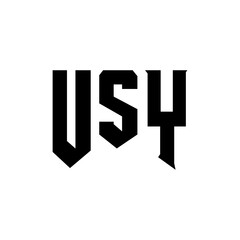 USY letter logo design for technology company. USY logo design black and white color combination. USY logo, USY vector, USY design, USY icon, USY alphabet. USY typography logo design.