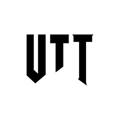 UTT letter logo design for technology company. UTT logo design black and white color combination. UTT logo, UTT vector, UTT design, UTT icon, UTT alphabet. UTT typography logo design.