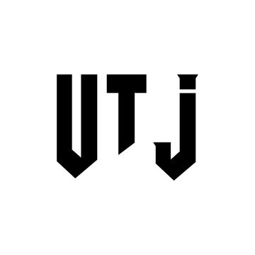UTJ letter logo design for technology company. UTJ logo design black and white color combination. UTJ logo, UTJ vector, UTJ design, UTJ icon, UTJ alphabet. UTJ typography logo design.