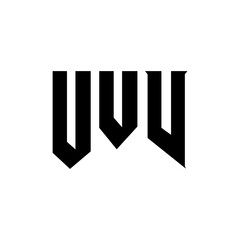 UVV letter logo design for technology company. UVV logo design black and white color combination. UVV logo, UVV vector, UVV design, UVV icon, UVV alphabet. UVV typography logo design.